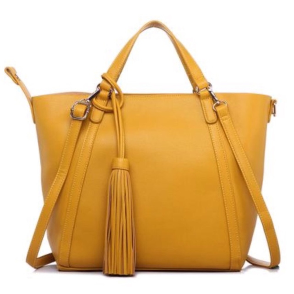 💐Gorgeous Classic Tote Bag In Mustard!
